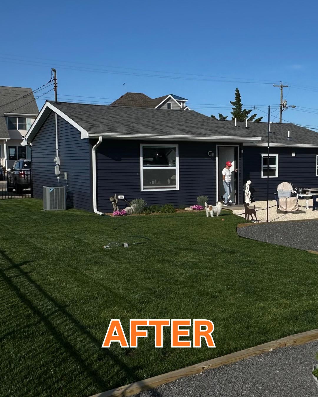 Backyard Sod with Sprinklers